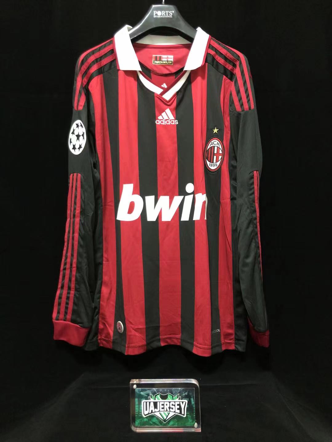 Omhoog gaan Gewoon overlopen verkoopplan Ronaldinho #80 AC Milan 2009/10 Long Sleeve Jersey | UAJERSEY
